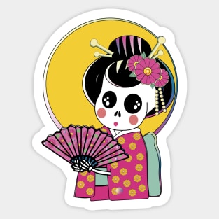 Geisha skeleton Sticker